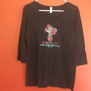 Rhinestone Wine Shirt